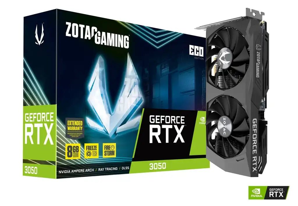 ZOTAC GAMING GEFORCE RTX 3050 ECO | ZT - A30500K - 10M - 810012083515 - Vektra Computers LLC ZOTAC GAMING GEFORCE RTX 3050 ECO | ZT - A30500K - 10M - 810012083515 - Vektra Computers LLC
